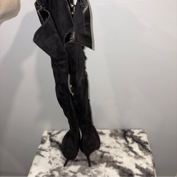 CALL IT SPRING-Black Over-the-Knee Boots - Picture 4 of 6